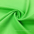 plain style 4 way stretch cloth polyamide lycra ribbed warp knitted shiny swimsuit fabric
